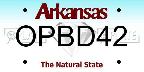 OPBD42 Arkansas License Plate