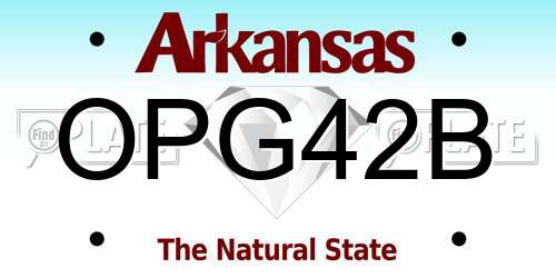 OPG42B Arkansas License Plate