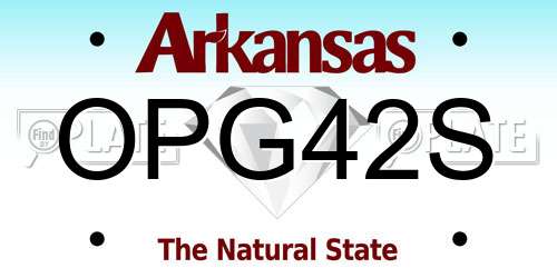 OPG42S Arkansas License Plate