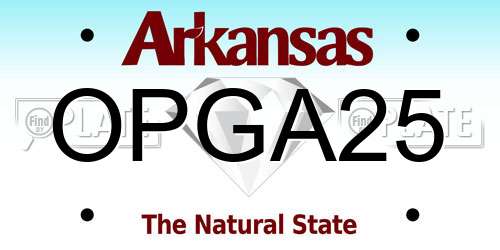 OPGA25 Arkansas License Plate