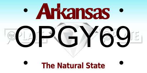 OPGY69 Arkansas License Plate
