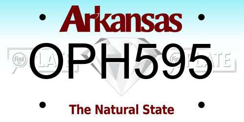 OPH595 Arkansas License Plate
