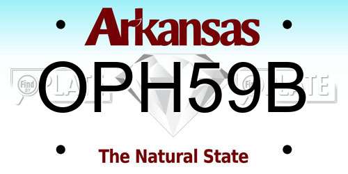 OPH59B Arkansas License Plate