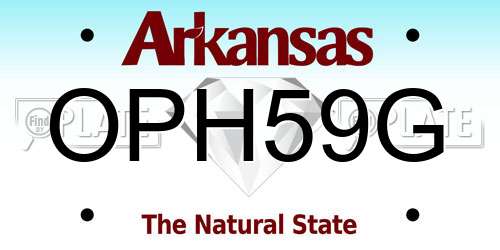 OPH59G Arkansas License Plate