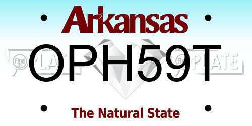 OPH59T Arkansas License Plate