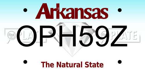 OPH59Z Arkansas License Plate