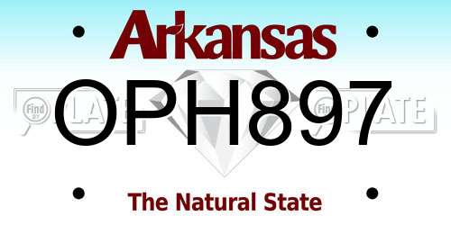 OPH897 Arkansas License Plate