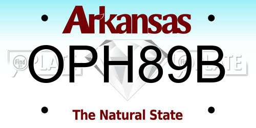 OPH89B Arkansas License Plate