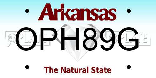 OPH89G Arkansas License Plate
