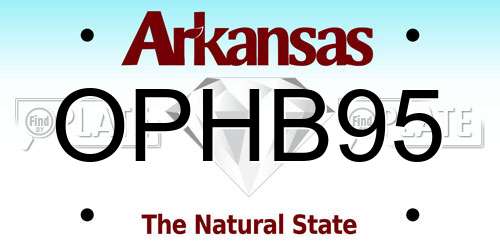OPHB95 Arkansas License Plate