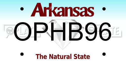 OPHB96 Arkansas License Plate