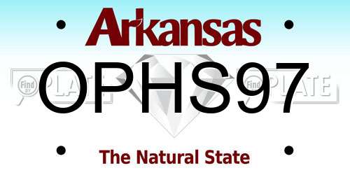 OPHS97 Arkansas License Plate