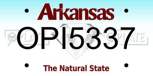 OPI5337 Arkansas License Plate
