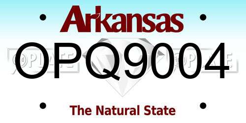 OPQ9004 Arkansas License Plate