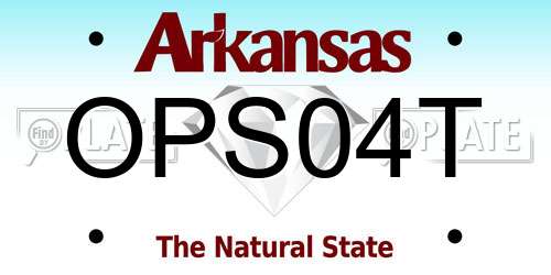 OPS04T Arkansas License Plate