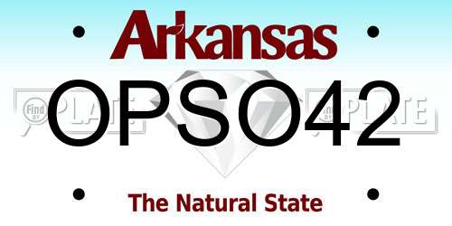 OPSO42 Arkansas License Plate