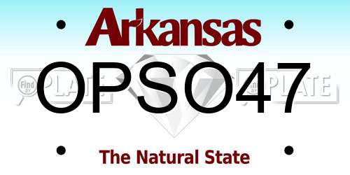 OPSO47 Arkansas License Plate