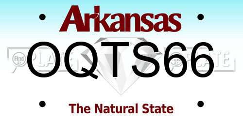 OQTS66 Arkansas License Plate