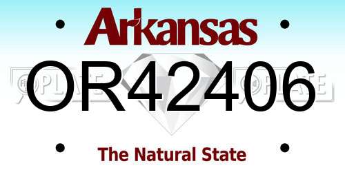 OR42406 Arkansas License Plate