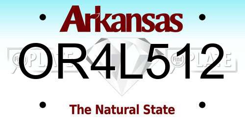 OR4L512 Arkansas License Plate