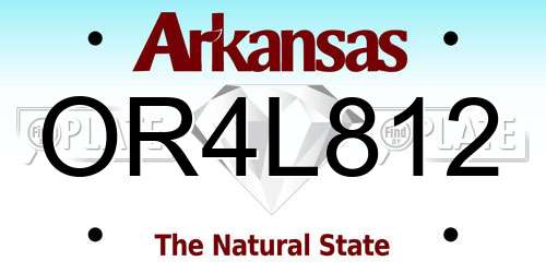 OR4L812 Arkansas License Plate