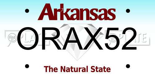 ORAX52 Arkansas License Plate