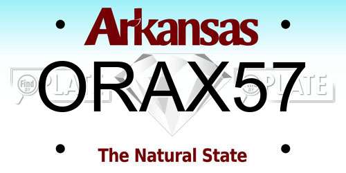 ORAX57 Arkansas License Plate