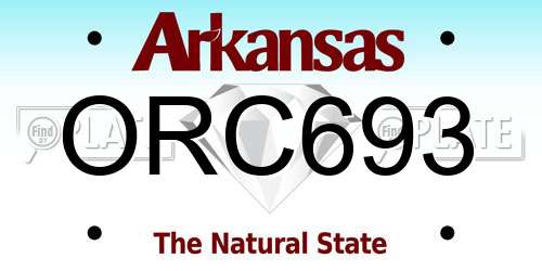 ORC693 Arkansas License Plate