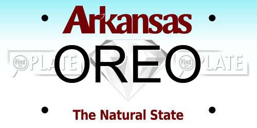 OREO Arkansas License Plate