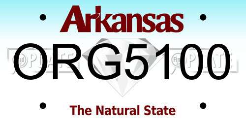 ORG5100 Arkansas License Plate
