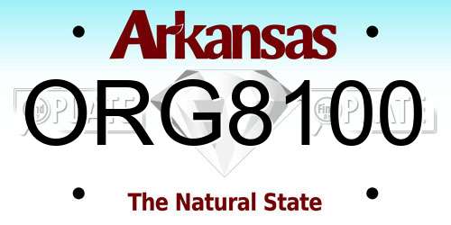 ORG8100 Arkansas License Plate