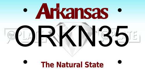 ORKN35 Arkansas License Plate
