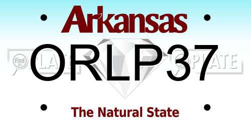 ORLP37 Arkansas License Plate