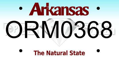 ORM0368 Arkansas License Plate