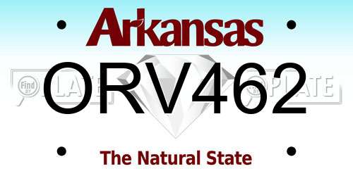 ORV462 Arkansas License Plate