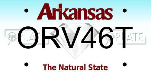 ORV46T Arkansas License Plate