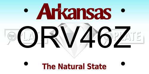 ORV46Z Arkansas License Plate