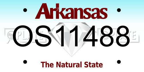 OS11488 Arkansas License Plate