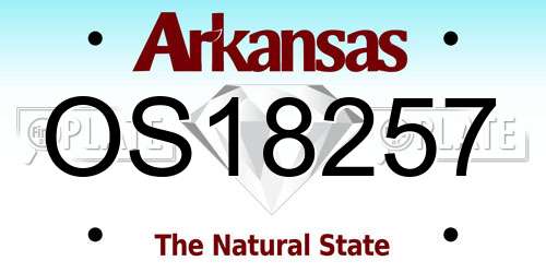 OS18257 Arkansas License Plate