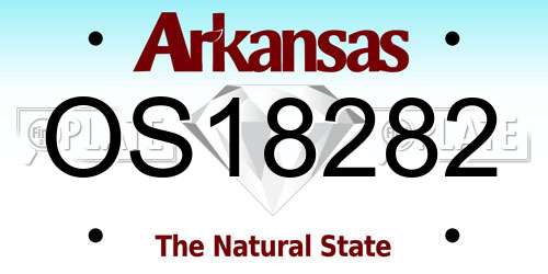OS18282 Arkansas License Plate