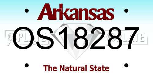 OS18287 Arkansas License Plate
