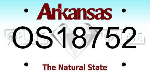OS18752 Arkansas License Plate