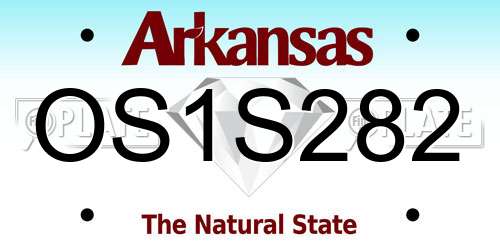 OS1S282 Arkansas License Plate