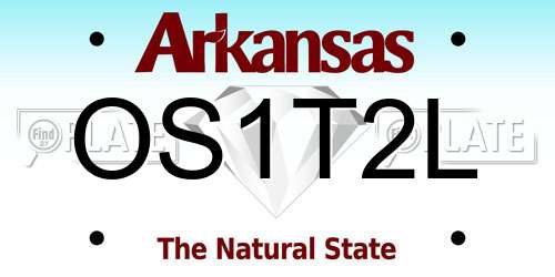 OS1T2L Arkansas License Plate