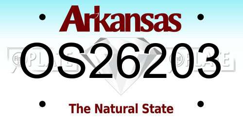 OS26203 Arkansas License Plate