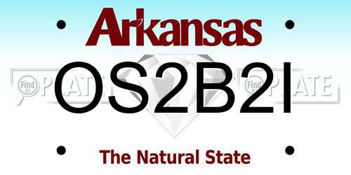 OS2B2I Arkansas License Plate