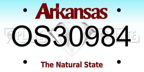 OS30984 Arkansas License Plate