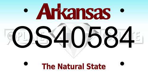 OS40584 Arkansas License Plate