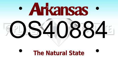 OS40884 Arkansas License Plate