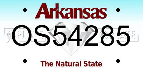 OS54285 Arkansas License Plate